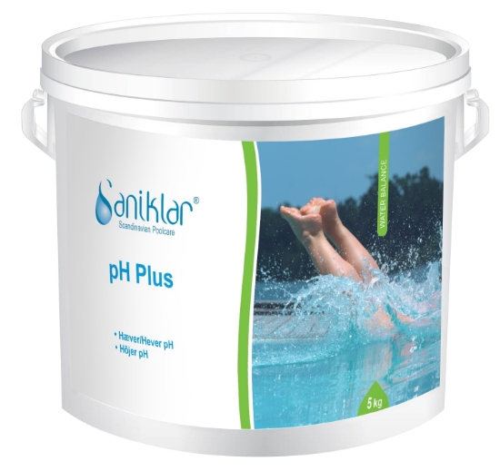 Bild på Saniklar pH Plus 5kg - används för att höja pH värdet i poolen